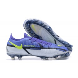 Kopacky Nike Phantom GT2 Elite FG Modrý Nachový Žlutý Šedá Low Pánské 