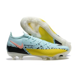 Kopacky Nike Phantom GT2 Elite FG Modrý Žlutý Černá Růžový Low Pánské 