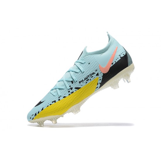 Kopacky Nike Phantom GT2 Elite FG Modrý Žlutý Černá Růžový Low Pánské