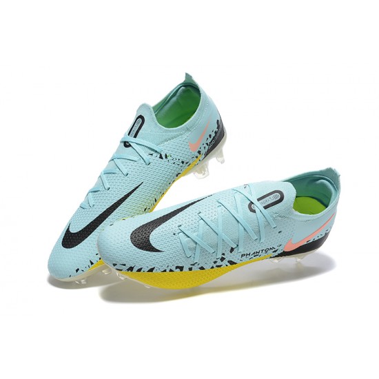 Kopacky Nike Phantom GT2 Elite FG Modrý Žlutý Černá Růžový Low Pánské