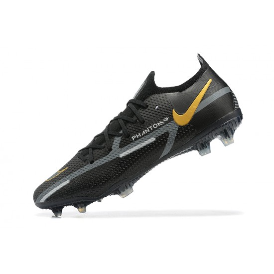 Kopacky Nike Phantom GT2 Elite FG Zlato Černá Bílý Low Pánské