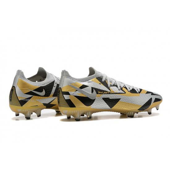 Kopacky Nike Phantom GT2 Elite FG Zlato Šedá Černá Low Pánské