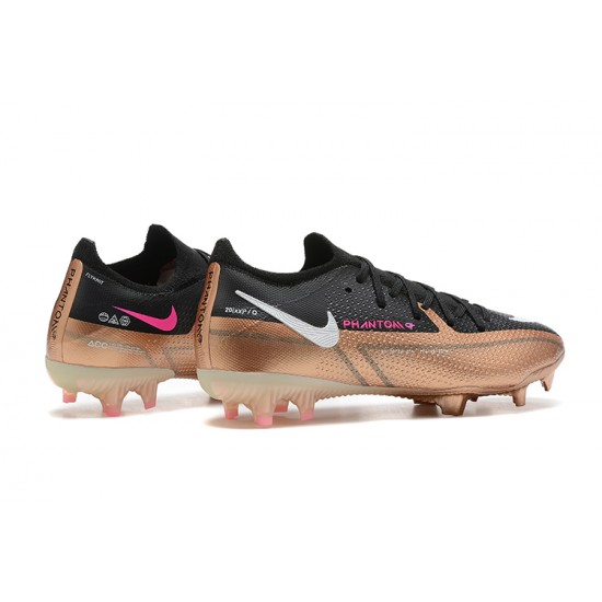 Kopacky Nike Phantom GT2 Elite FG Zlato Růžový Černá Low Pánské