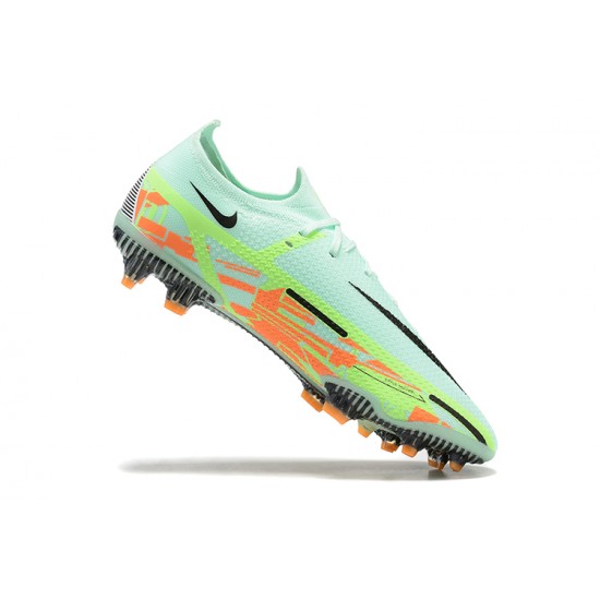 Kopacky Nike Phantom GT2 Elite FG LightZelená Oranžovýý Černá Žlutý Low Pánské