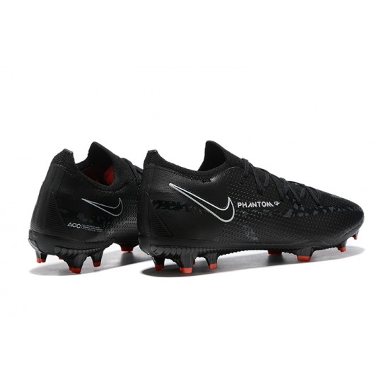 Kopacky Nike Phantom GT2 Elite FG Bílý Černá Oranžovýý Low Pánské