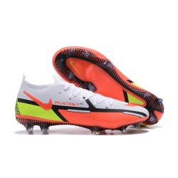 Kopacky Nike Phantom GT2 Elite FG Bílý Oranžovýý Žlutý Černá Low Pánské 