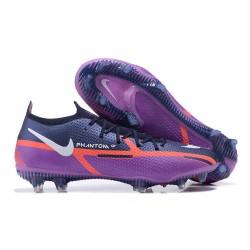 Kopacky Nike Phantom GT2 Elite FG Bílý Oranžovýý Žlutý Černá Nachový Low Pánské 