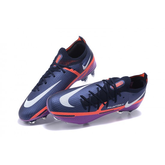 Kopacky Nike Phantom GT2 Elite FG Bílý Oranžovýý Žlutý Černá Nachový Low Pánské