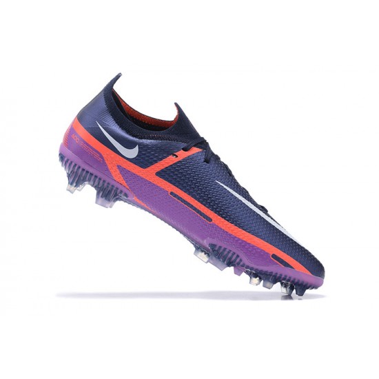 Kopacky Nike Phantom GT2 Elite FG Bílý Oranžovýý Žlutý Černá Nachový Low Pánské