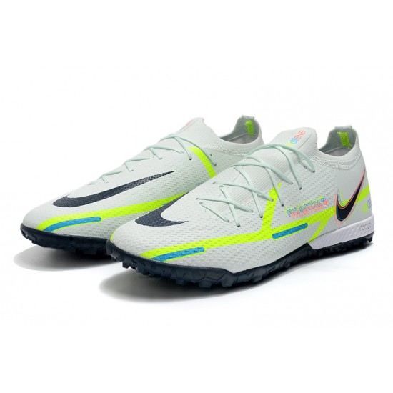 Kopacky Nike Phantom GT2 Elite TF Low Bílý Černá Zelená Pánské