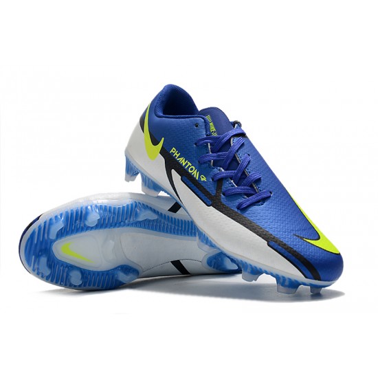 Kopacky Nike Phantom GT2 FG Low Dark Modrý Bílý Pánské