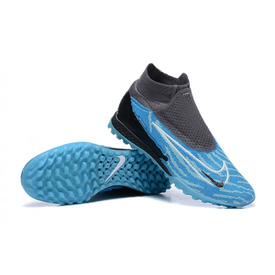 Kopacky Nike Phantom GX Elite DF Link TF Bílý Modrý Černá High  Pánské