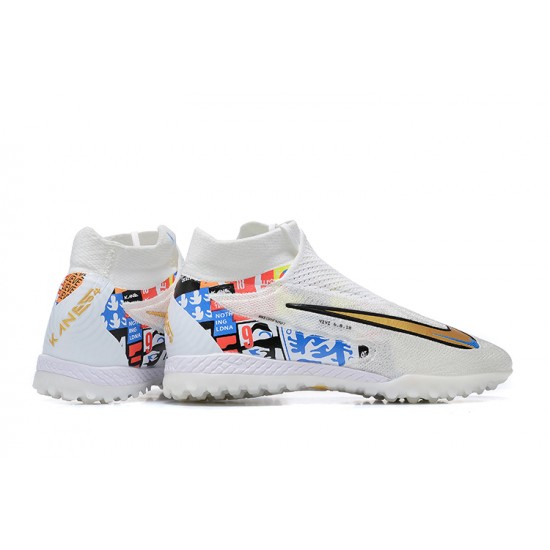 Kopacky Nike Phantom GX Elite DF Link TF Bílý Zlato High  Pánské