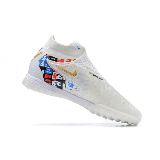 Kopacky Nike Phantom GX Elite DF Link TF Bílý Zlato High  Pánské