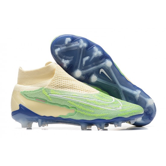 Kopacky Nike Phantom GX Elite FG LightZelená Béžový Modrý High  Pánské