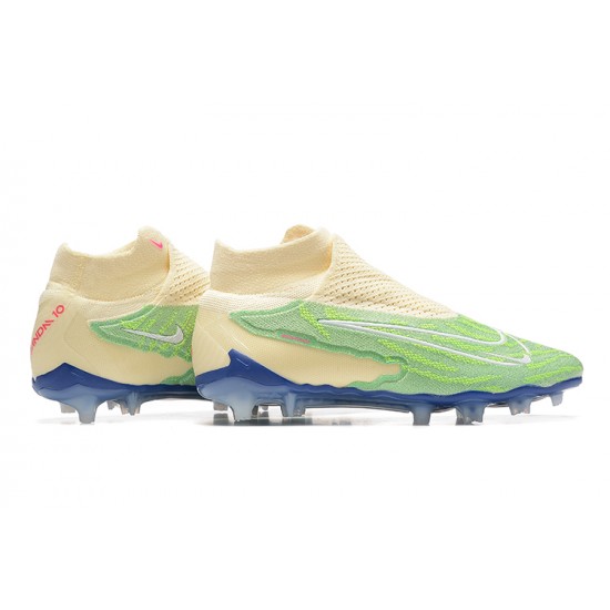 Kopacky Nike Phantom GX Elite FG LightZelená Béžový Modrý High  Pánské