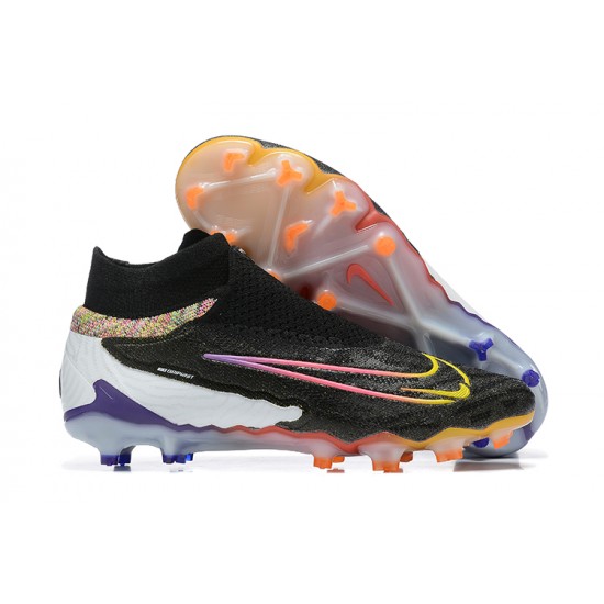 Kopacky Nike Phantom GX Elite FG Oranžovýý Žlutý Černá Bílý Nachový High  Pánské