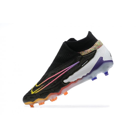 Kopacky Nike Phantom GX Elite FG Oranžovýý Žlutý Černá Bílý Nachový High  Pánské