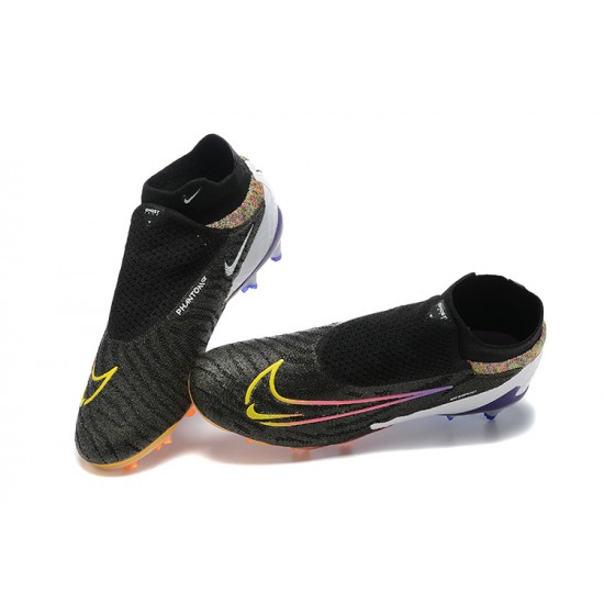 Kopacky Nike Phantom GX Elite FG Oranžovýý Žlutý Černá Bílý Nachový High  Pánské