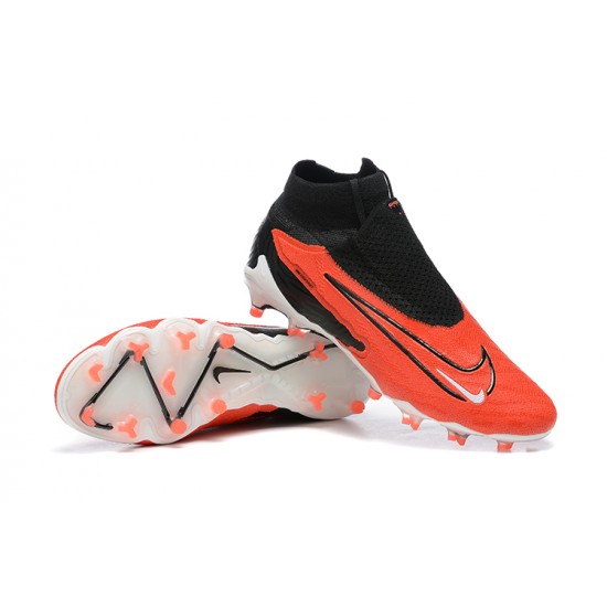 Kopacky Nike Phantom GX Elite FG Bílý Oranžovýý Černá High  Pánské