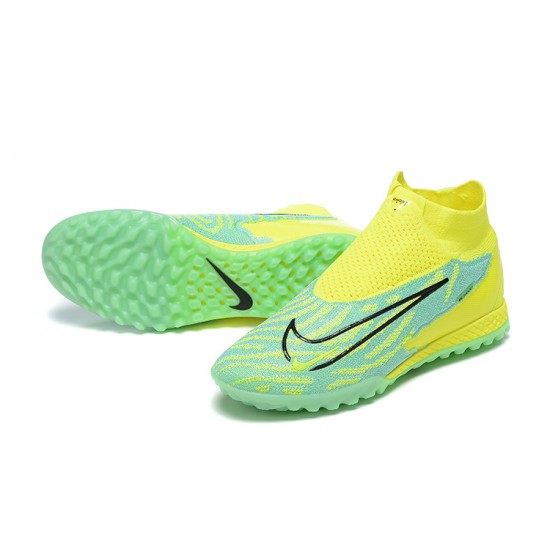 Kopacky Nike Phantom GX Elite TF High Žlutý Zelená Pánské Dámské