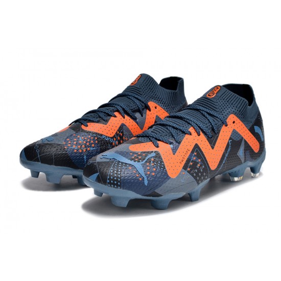 Kopacky Puma Future Ultimate FG Low Dark Modrý Oranžovýý For Pánské Dámské