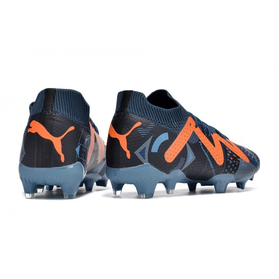 Kopacky Puma Future Ultimate FG Low Dark Modrý Oranžovýý For Pánské Dámské