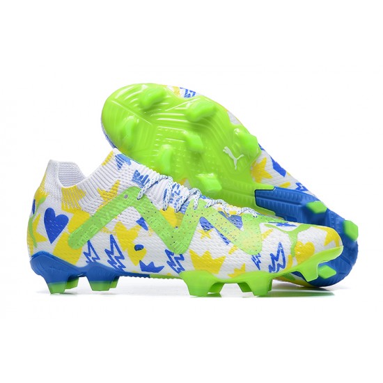 Kopacky Puma Future Ultimate FG Low Zelená Černá Modrý Pánské