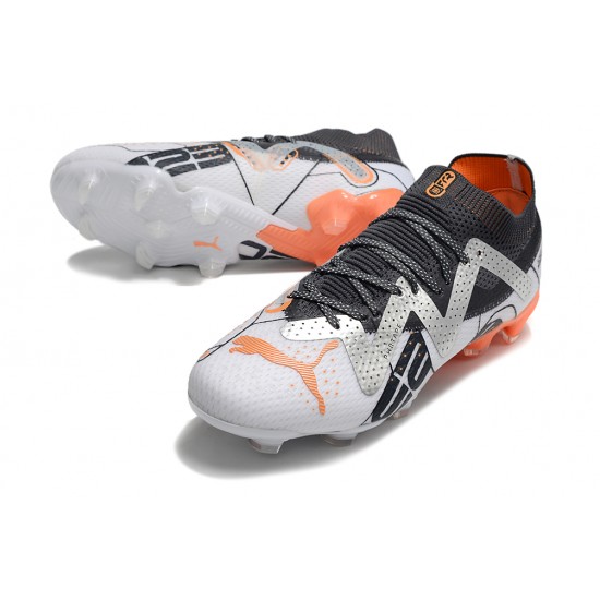 Kopacky Puma Future Ultimate FG Low Bílý Černá Oranžovýý For Pánské Dámské