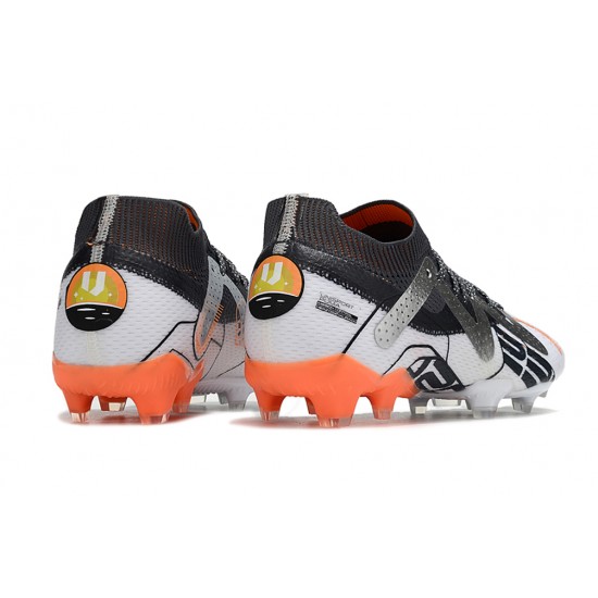 Kopacky Puma Future Ultimate FG Low Bílý Černá Oranžovýý For Pánské Dámské