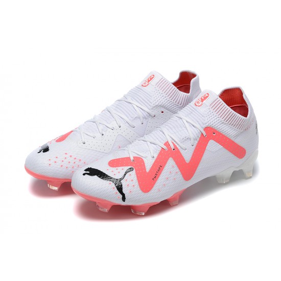 Kopacky Puma Future Ultimate FG Low Bílý Růžový Pánské