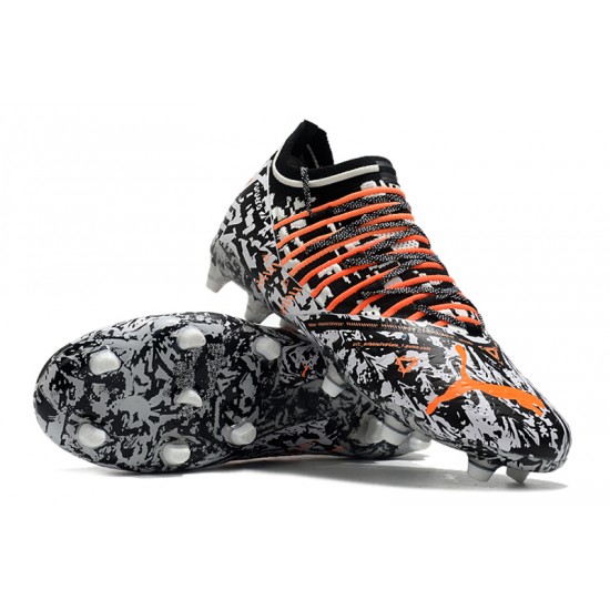 Kopacky Puma Future Z 1.3 FG Low Bílý Černá And Oranžovýý Pánské