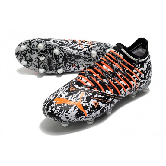 Kopacky Puma Future Z 1.3 FG Low Bílý Černá And Oranžovýý Pánské