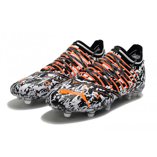 Kopacky Puma Future Z 1.3 FG Low Bílý Černá And Oranžovýý Pánské