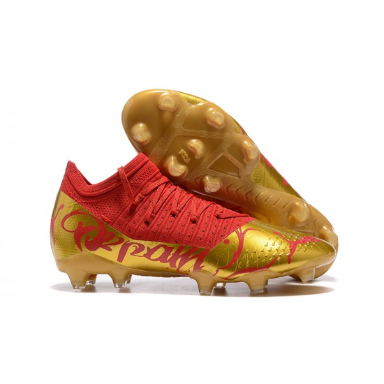 Kopacky Puma Future Z 1.3 Instinct FG Low Červené Zlato Pánské