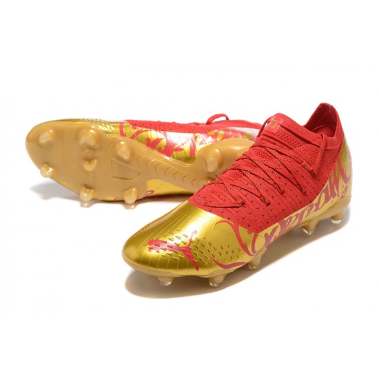 Kopacky Puma Future Z 1.3 Instinct FG Low Červené Zlato Pánské