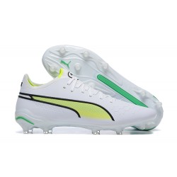 Kopacky Puma King Ultimate Icon MG Low Bílý Zelená Žlutý Pánské 