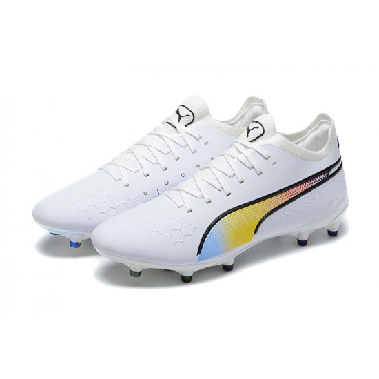 Kopacky Puma King Ultimate Icon MG Low Bílý Multi Pánské