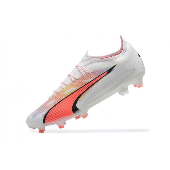 Kopacky Puma King Ultimate Icon MG Bílý Oranžovýý Černá Žlutý Low Pánské