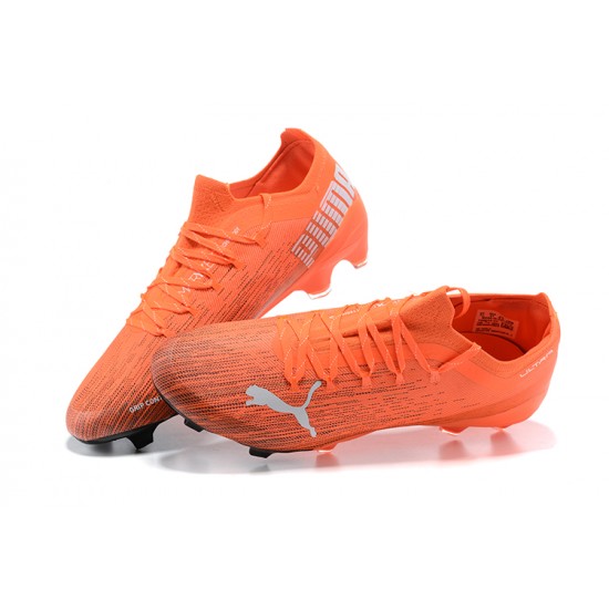 Kopacky Puma Ultra 1 2 FG Oranžovýý LightOranžovýý Bílý Low Pánské