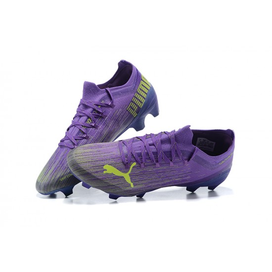 Kopacky Puma Ultra 1 2 FG Nachový LightPueple Žlutý Bílý Low Pánské