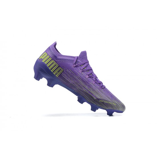 Kopacky Puma Ultra 1 2 FG Nachový LightPueple Žlutý Bílý Low Pánské