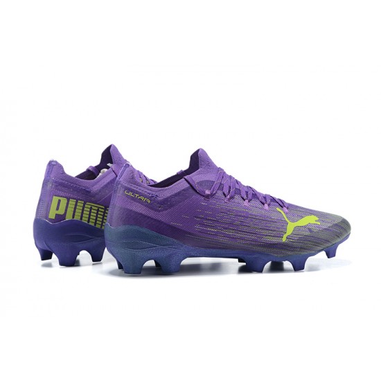 Kopacky Puma Ultra 1 2 FG Nachový LightPueple Žlutý Bílý Low Pánské