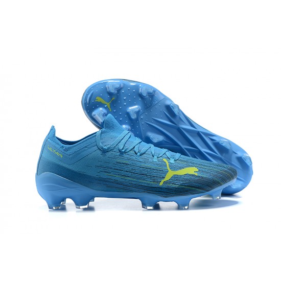 Kopacky Puma Ultra 1 2 FG Žlutý Modrý LightModrý Low Pánské