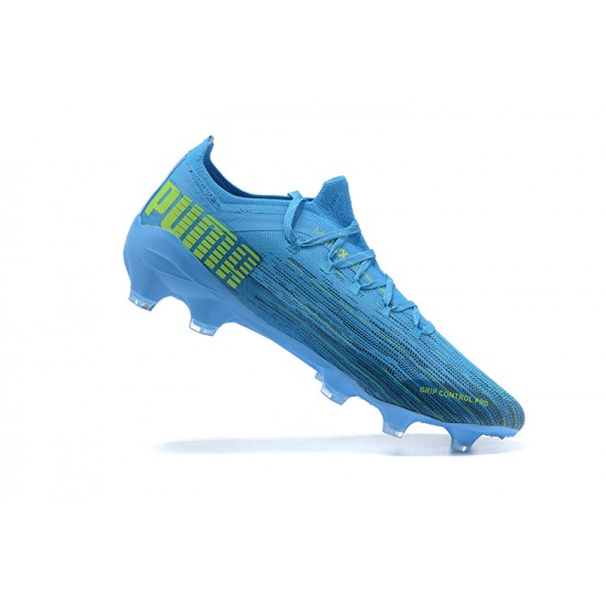 Kopacky Puma Ultra 1 2 FG Žlutý Modrý LightModrý Low Pánské