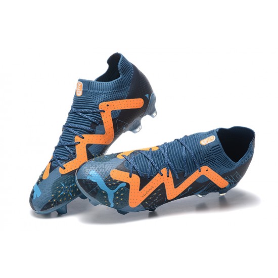 Kopacky Puma Ultra Ultimate FG Modrý Oranžovýý Černá Low Pánské