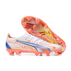 Kopacky Puma Ultra Ultimate FG Low Modrý Bílý Oranžovýý Pánské 