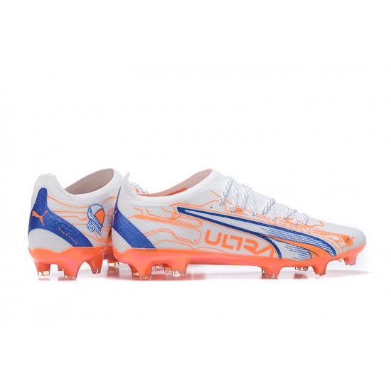 Kopacky Puma Ultra Ultimate FG Low Modrý Bílý Oranžovýý Pánské