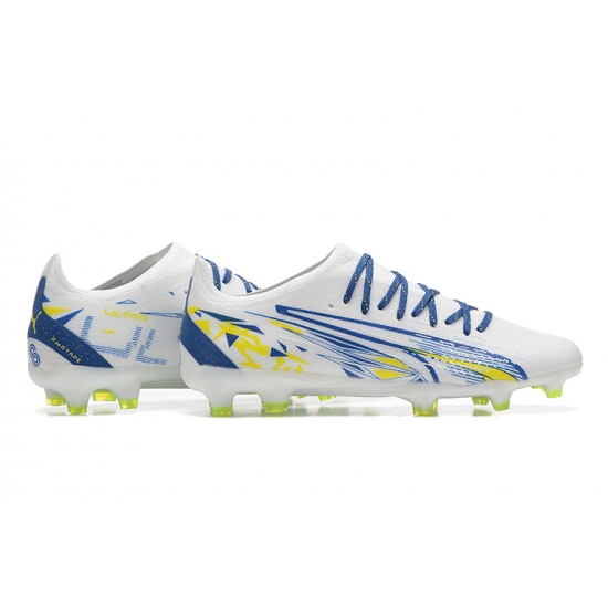 Kopacky Puma Ultra Ultimate FG Low Modrý Bílý Žlutý Pánské