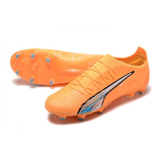 Kopacky Puma Ultra Ultimate FG Low Oranžovýý Modrý Pánské